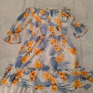 Floral off the shoulder dress